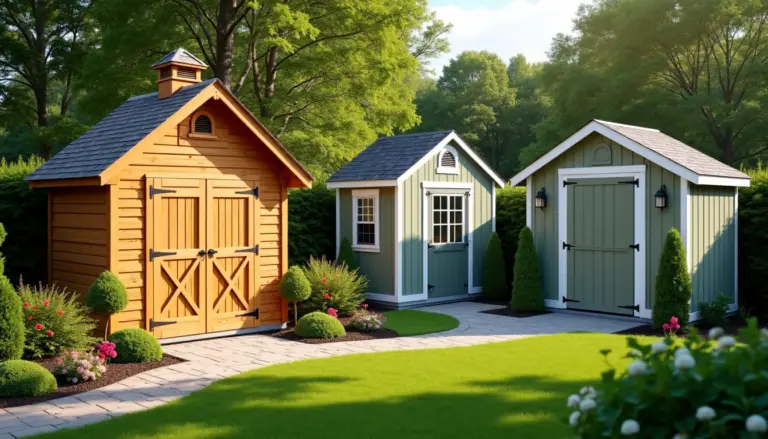 sheds in outdoor backyard